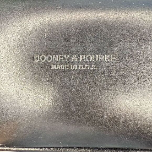 Vintage Dooney & Bourke Monogram Satchel Handbag Black Leather Trim USA Made - Picture 9 of 11